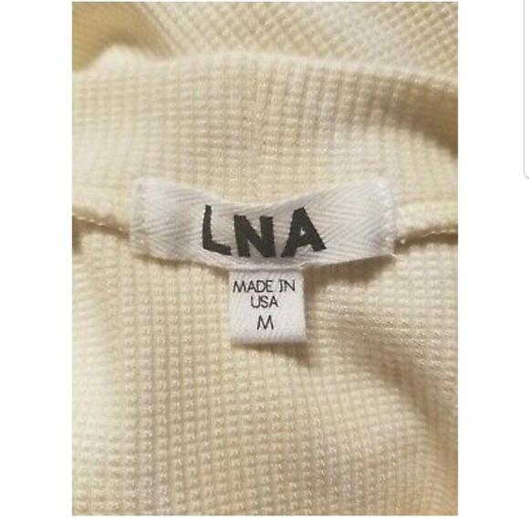 LNA Crewneck Ribbed Sweatshirt Top M Bell Sleeves - Picture 5 of 6